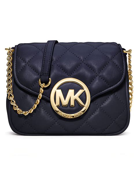 michael kors nylon quilted indigo blue flat cross body bag|Michael Kors leather handbags.